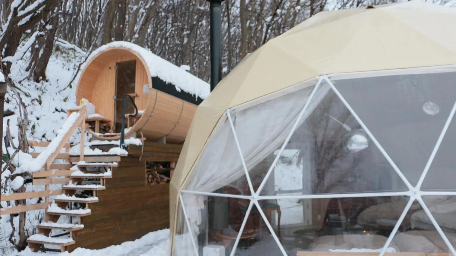 Equipped With Barrel Sauna And Jacuzzi Glamping Villa Carta Sapporo Hokkaido Jpn - Vacation Stay 3011 Casa de hóspedes